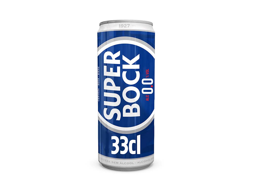 CERVEJA SEM ÁLCOOL SUPER BOCK 00% LATA 0.33L