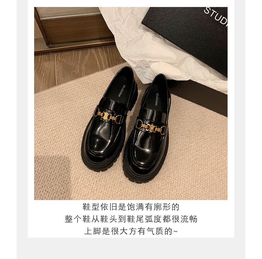 Anran - Loafers van imitatieleer met ketting