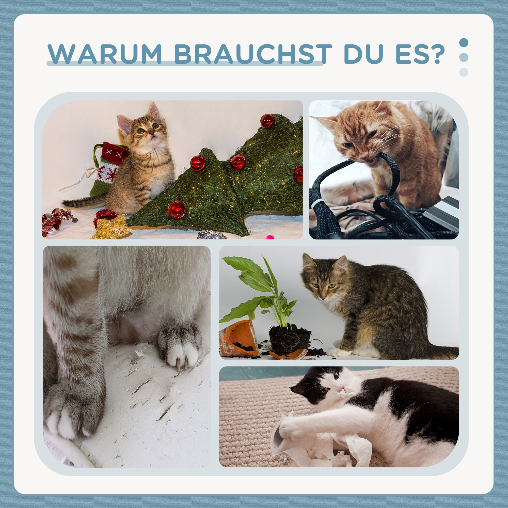 PawHut Kratzbaum mit Kratzflächen grau 60L x 40B x 255H cm