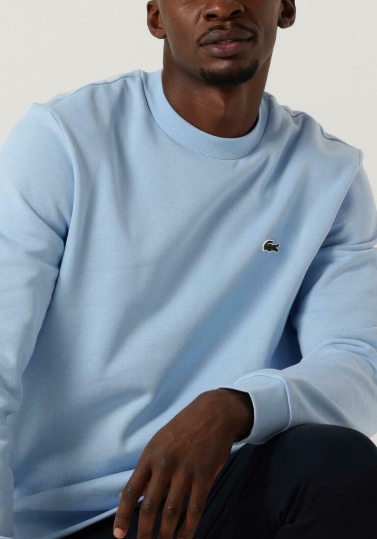 LACOSTE lichtblauwe lacoste trui 1hs1 men sweatshirt