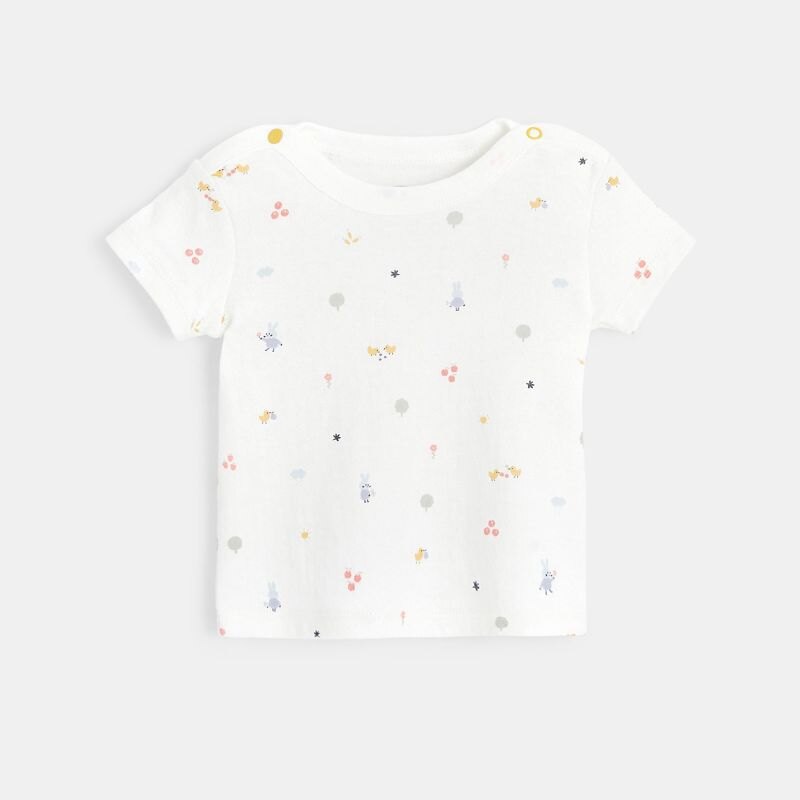 T-shirt bébé en maille tubique bio beige Absorba Beige