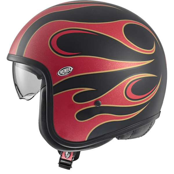 premier - Casque Vintage FR Noir / Rouge / Jaune / Mat