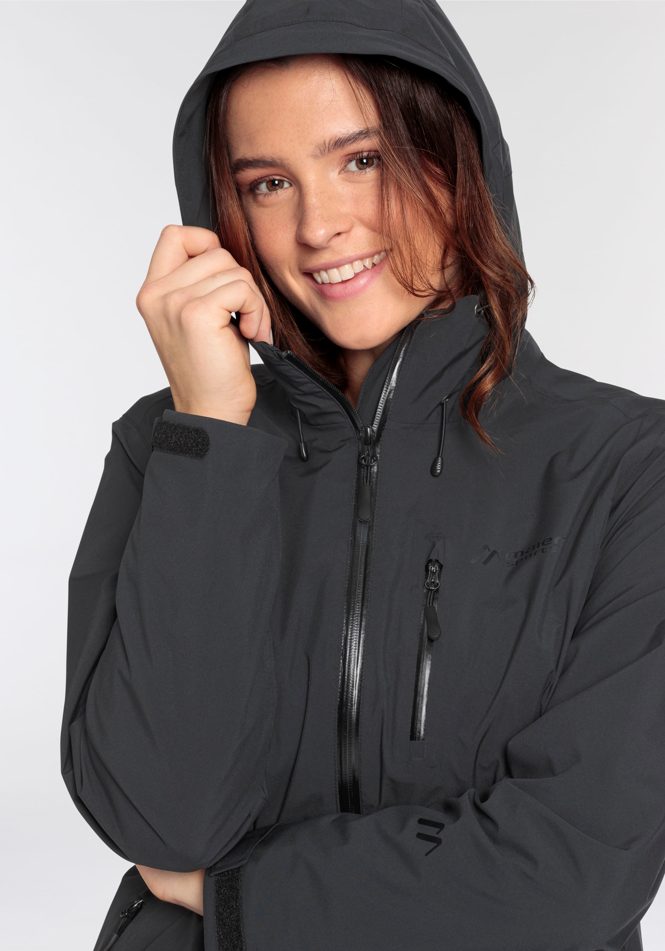 Maier Sports Funktionsjacke mit Kapuze Wasserdichte Übergangsjacke, auch in grossen Grössen erhältlich