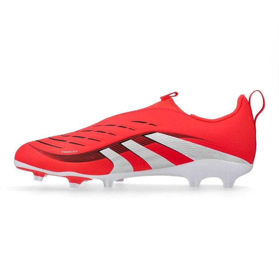 adidas Predator League Laceless FG/AG Pure Victory - Lucid Red/Blanc/Noir Enfant