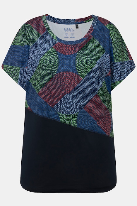 Funktionsshirt, oversized, Rundhals, Halbarm, recycelt