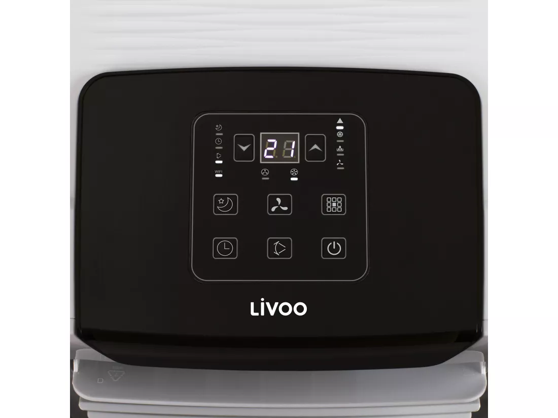 Livoo Climatiseur mobile connecté 2600w 30m2 blanc - dom415
