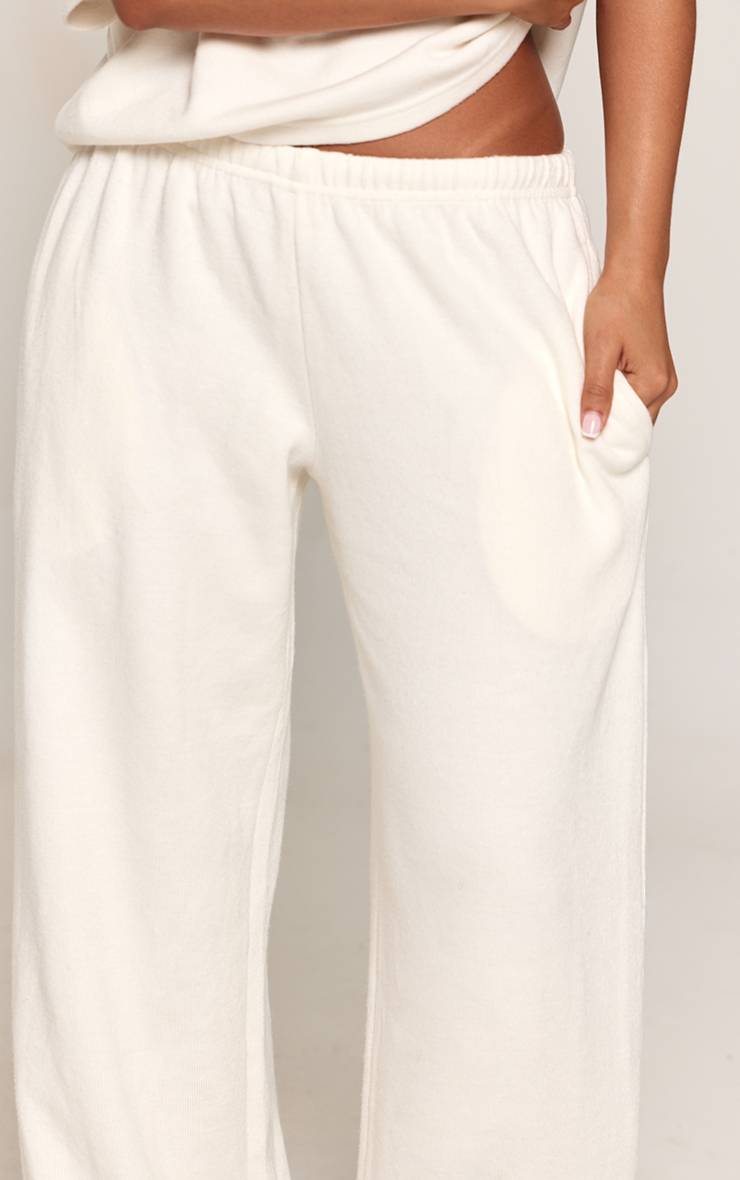 Crème Jogging Large Petite En Coton Doux Ensemble Coordonné