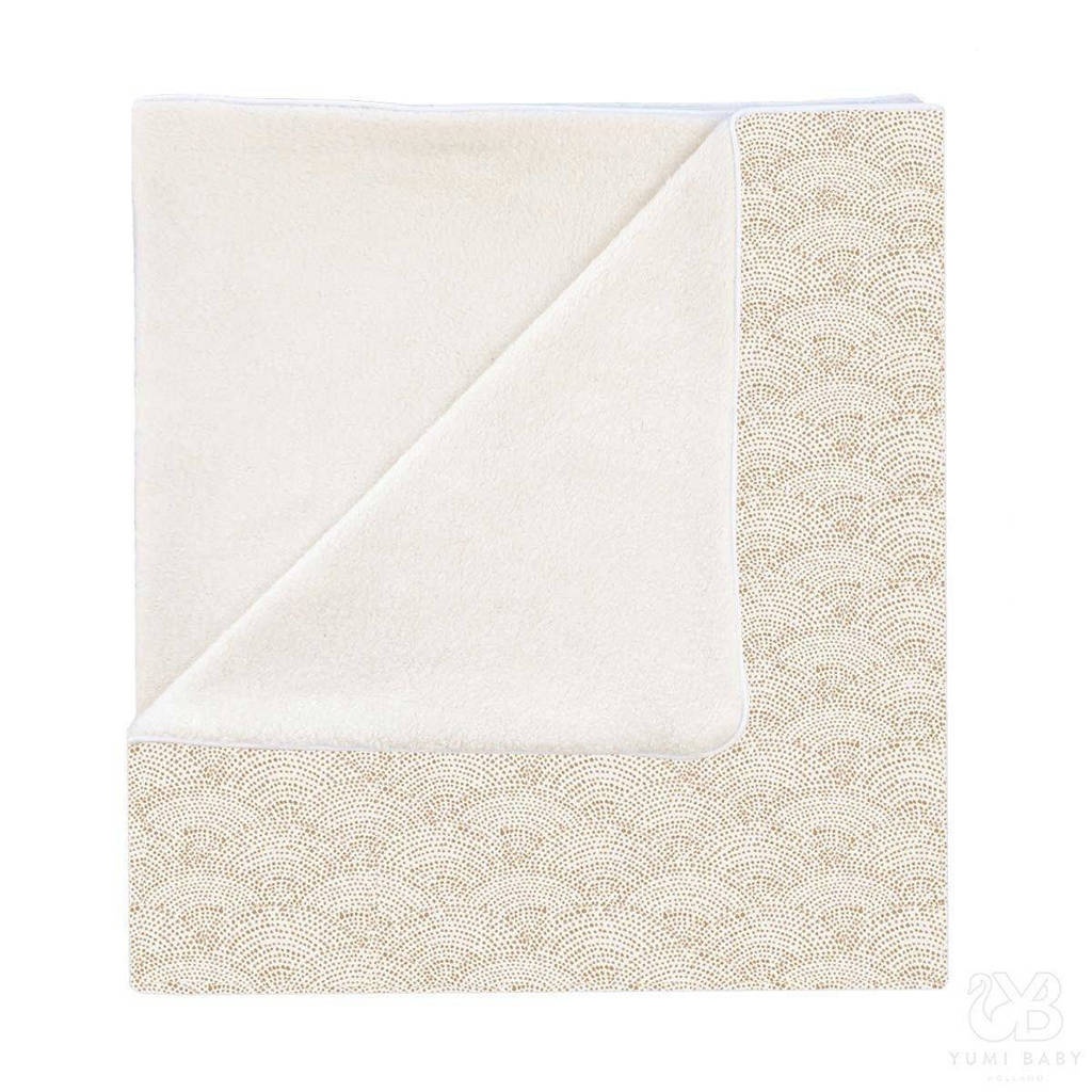 baby ledikantdeken Waves Hazelnut 100x140 cm beige