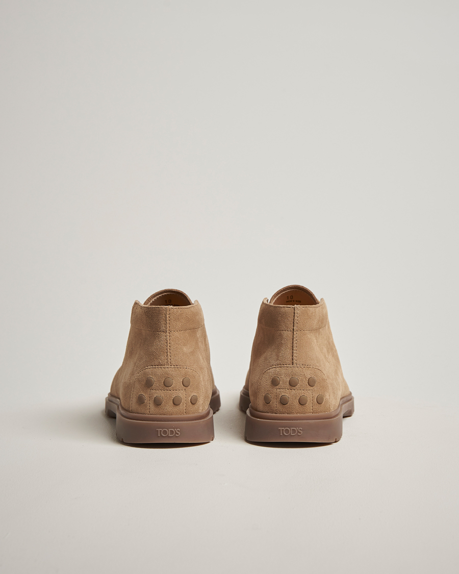 Tod's Polacco Moc Desert Boots Beige Suede