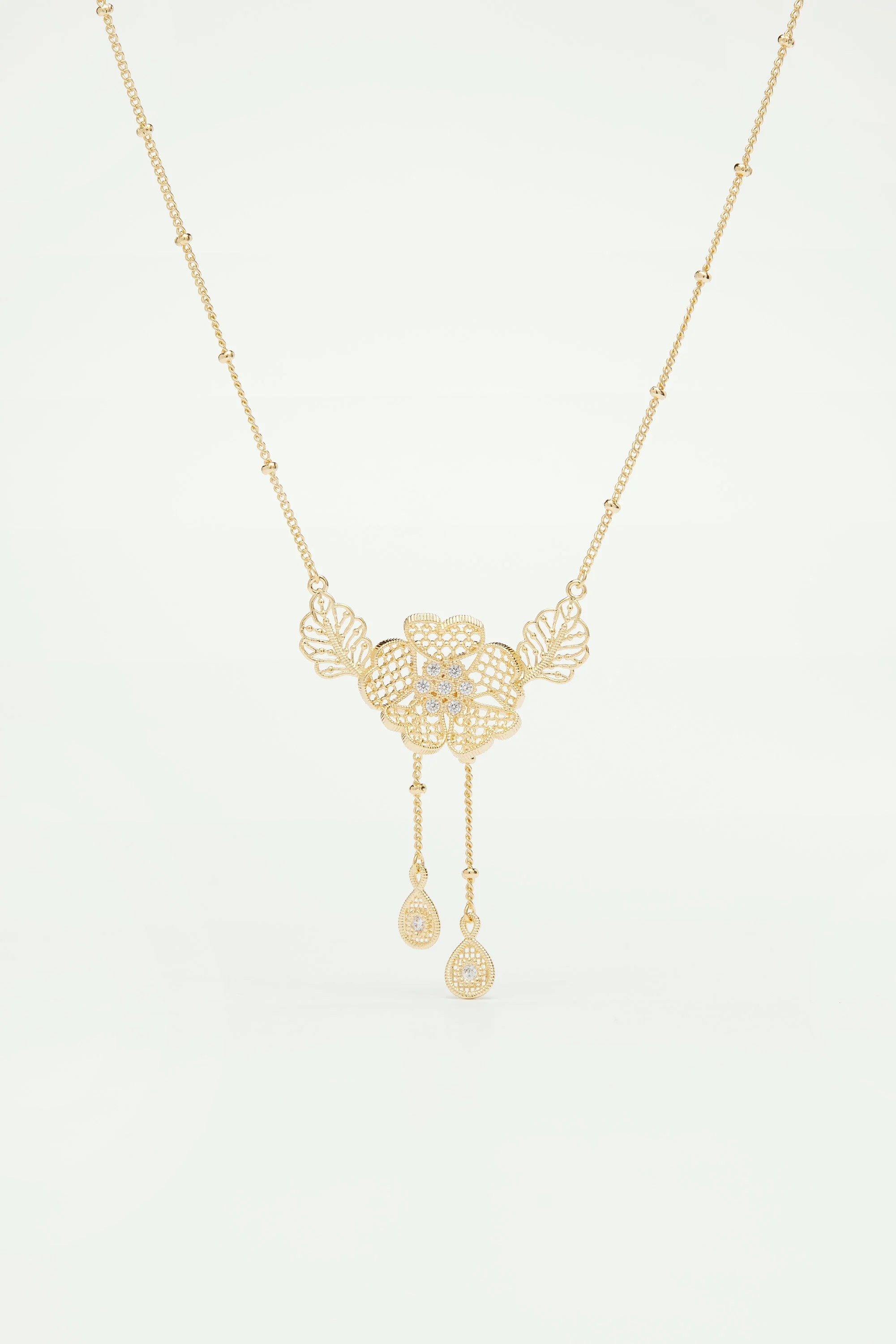Collier fin pendentif fil d'or | Jaune