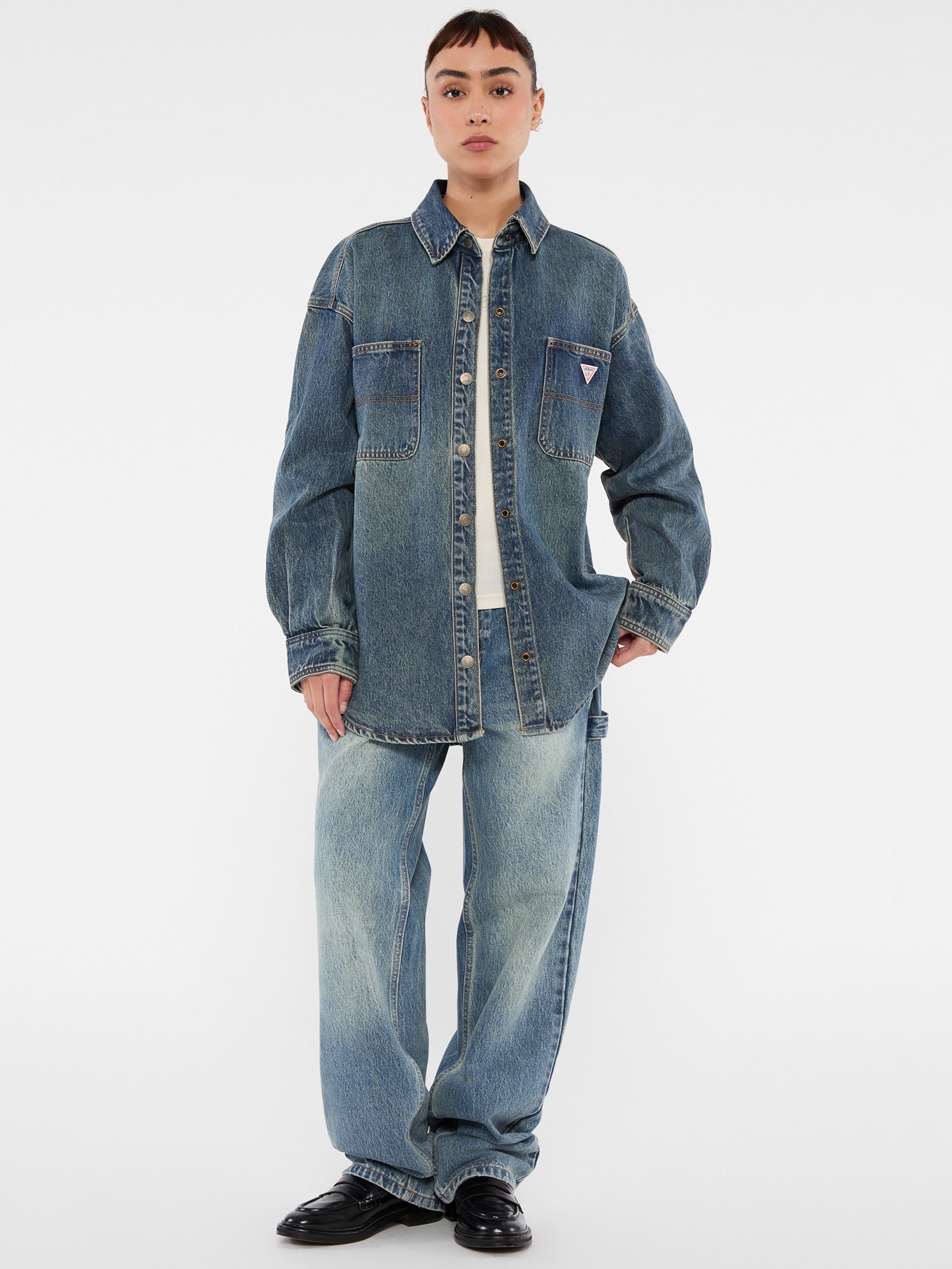 Camisa jeans oversized Carpenter da GUESS Originals
