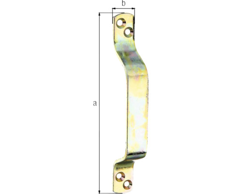 Poortgreep 170 x 25 mm verzinkt geel