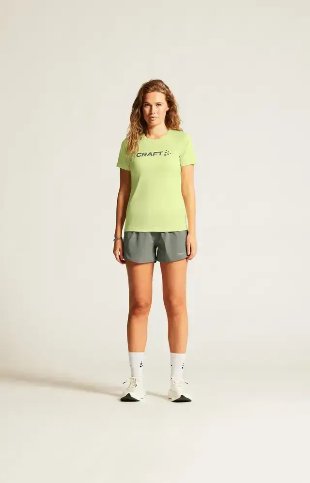 Craft CORE Unify Logo Hardloopshirt Korte Mouwen Lichtgroen Dames