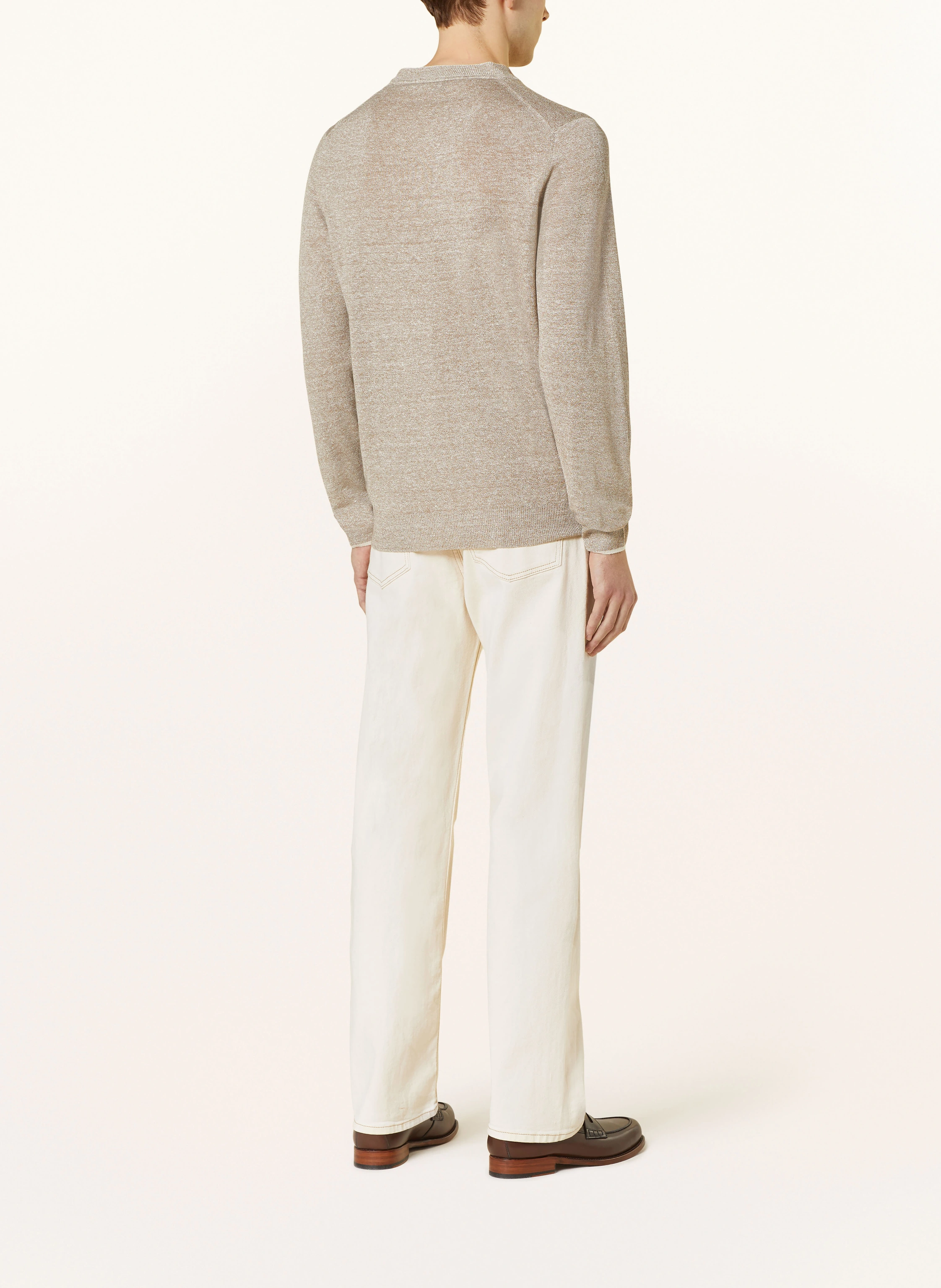 FEDELI Pullover mit Leinen