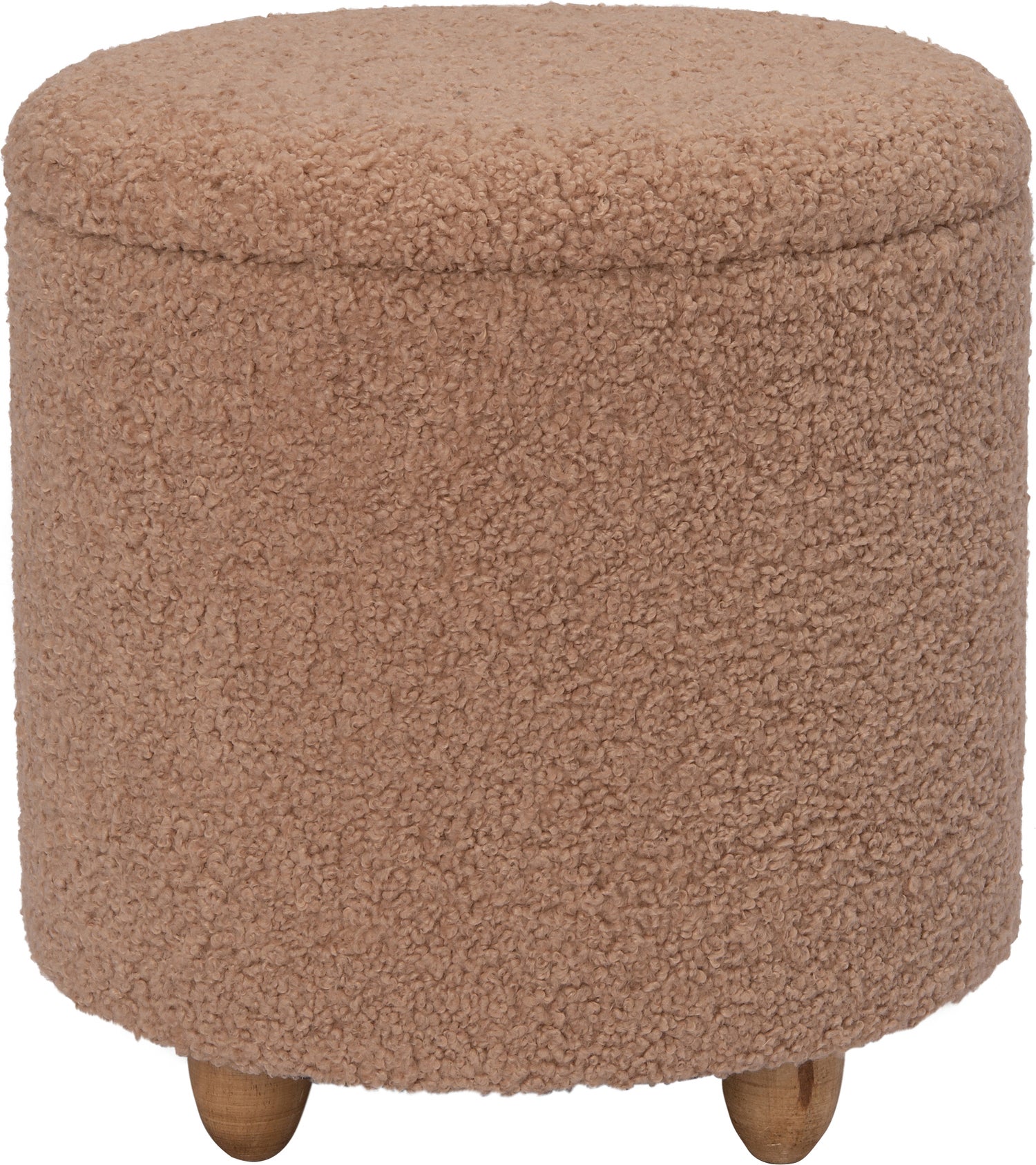 Intratuin poef met opbergruimte Onne lichtroze D 40 H 40 cm