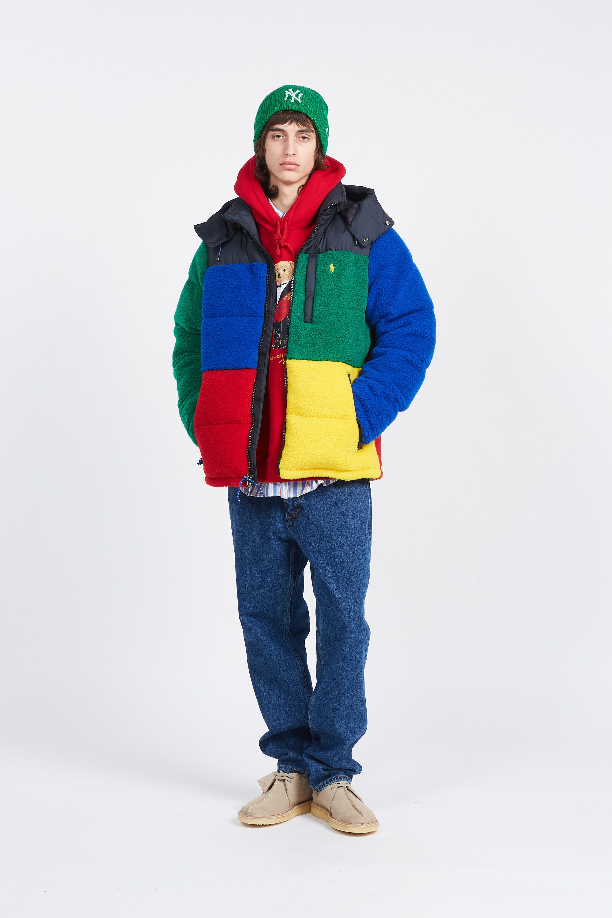 POLO RALPH LAUREN Doudoune HI PILE FLEECE-EL CAP JKT Multicolore