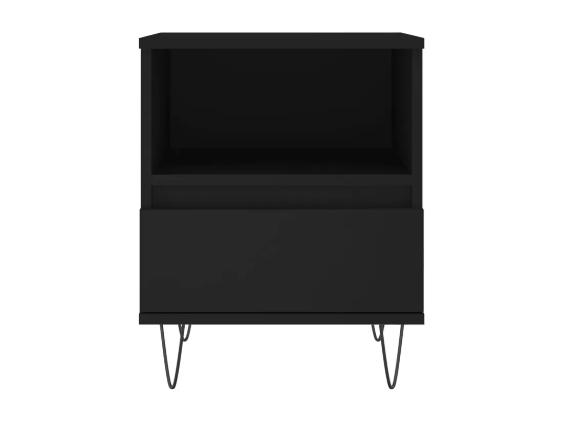 Table de chevet Noir 40x35x50 cm Bois d’ingénierie