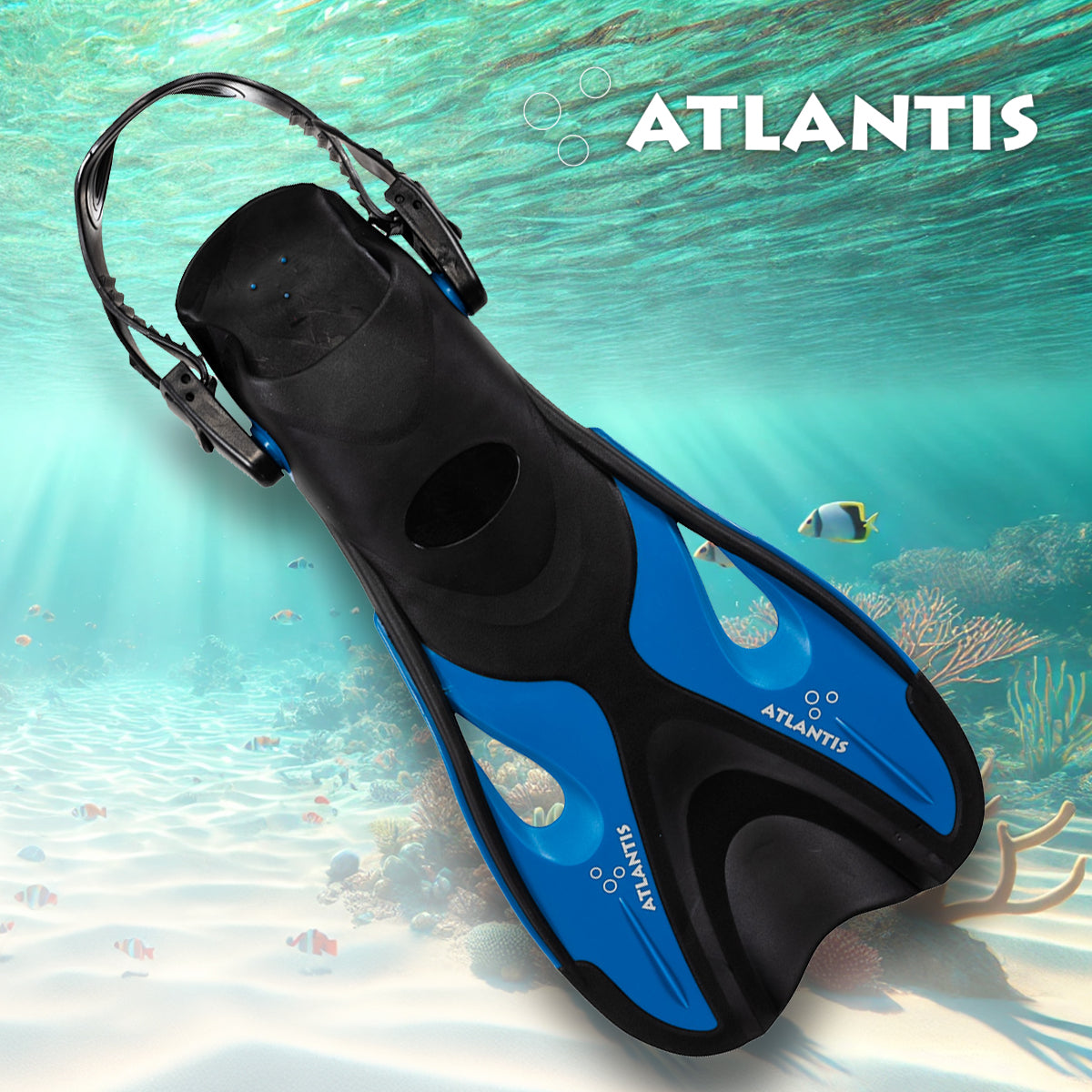 Atlantis Dolphin 30-36 Zwemvliezen - Black/Blue