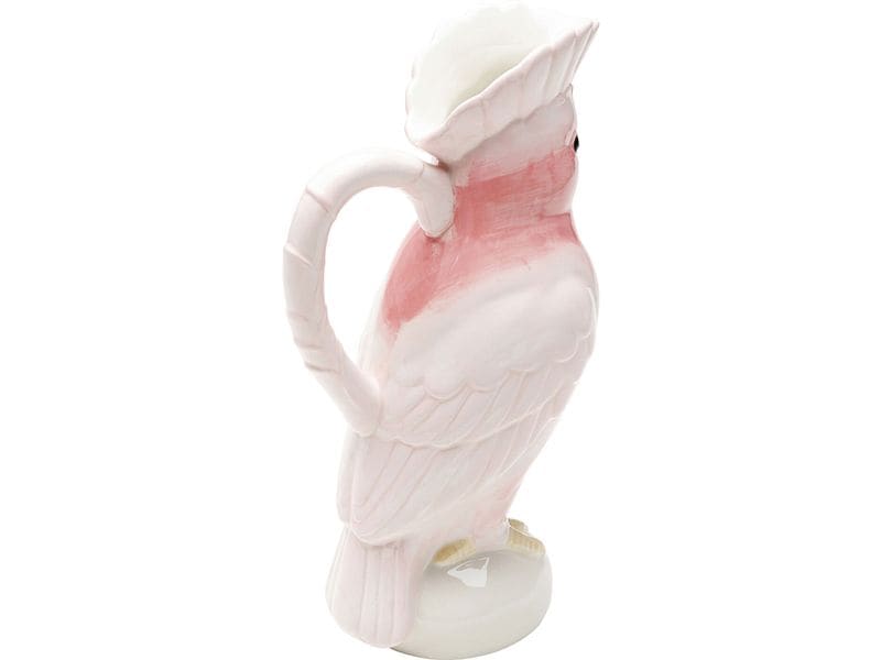 Kare Karaffe Exotic Bird 30 cm, 1 l, Rosa/Weiss Exotische Karaffe