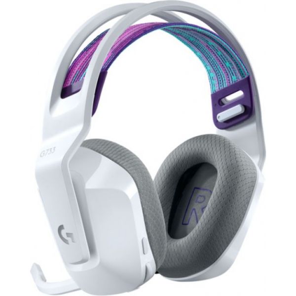 Logitech G733 Headset Gaming Wireless Lightspeed RGB Branco - 981-000883