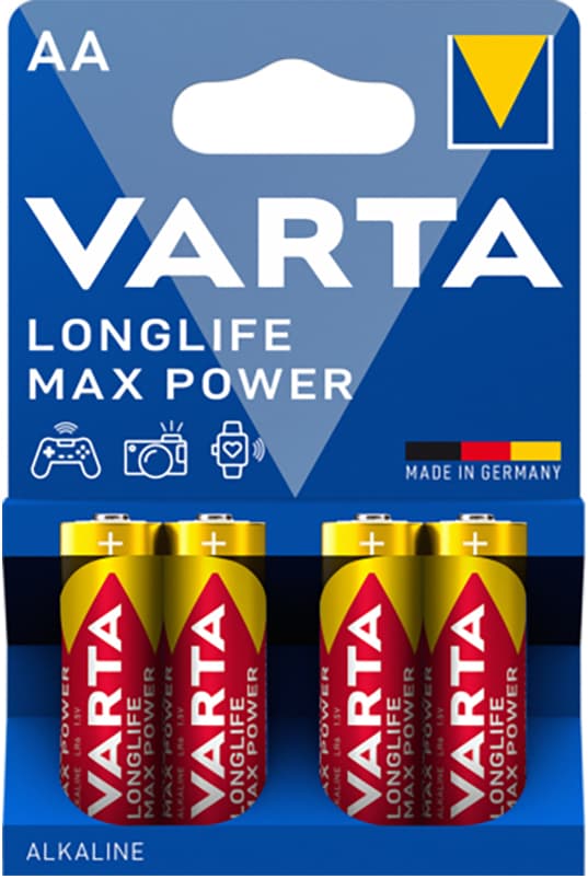 Varta Longlife Max Power AA-batterier (4-pak)