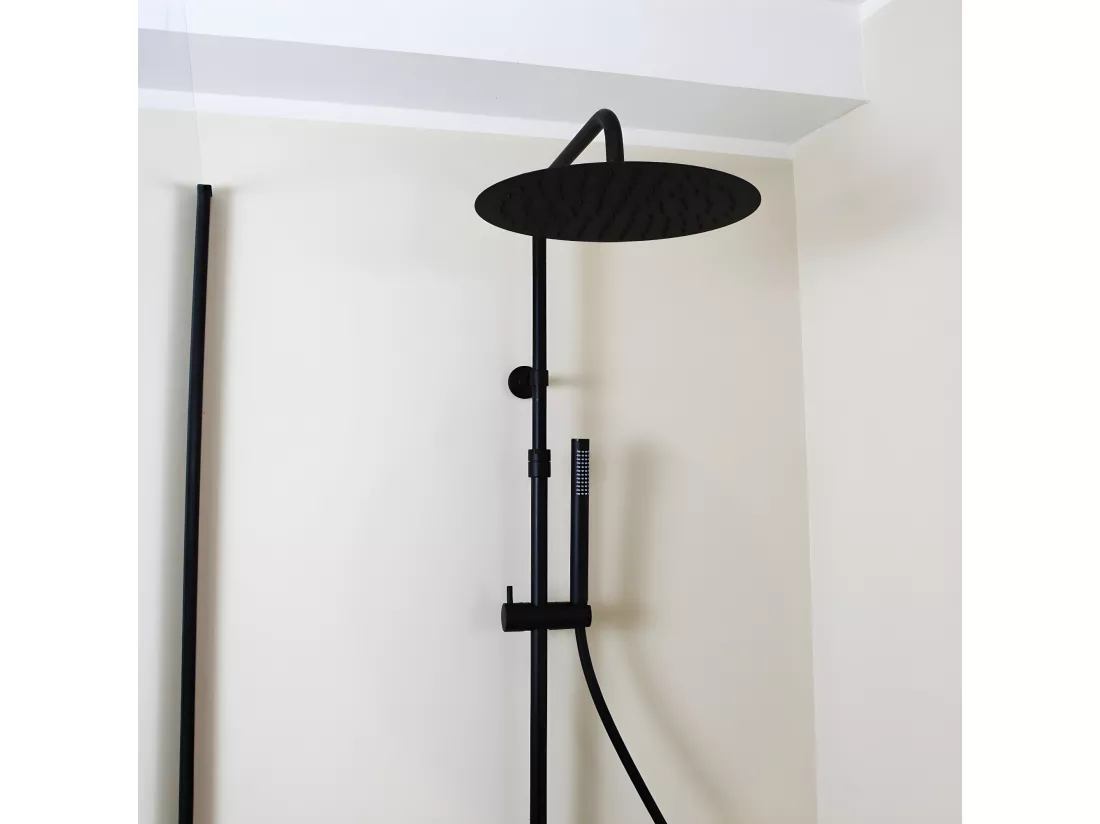 Delice II colonne de douche mécanique noire 300 - Essebagno