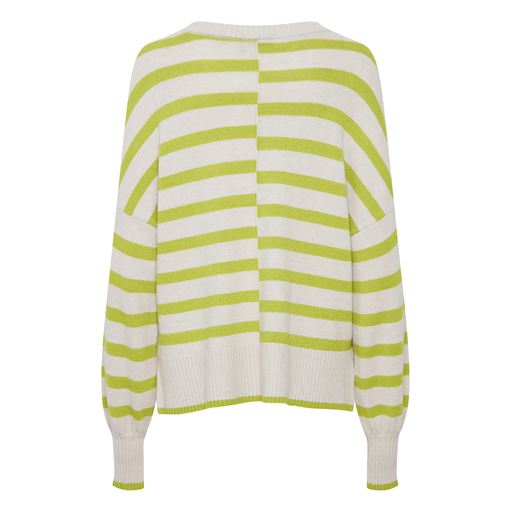 Fransa Stribet Striktrøje, Dark Citron Mix, XL