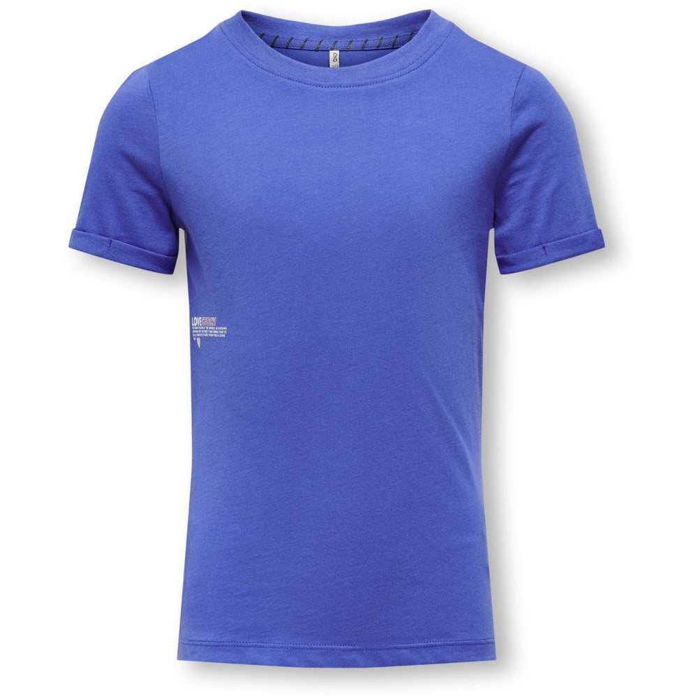 Køb kids ONLY Dazzling Blue Story Ina Reg Fold-Up T-Shirt