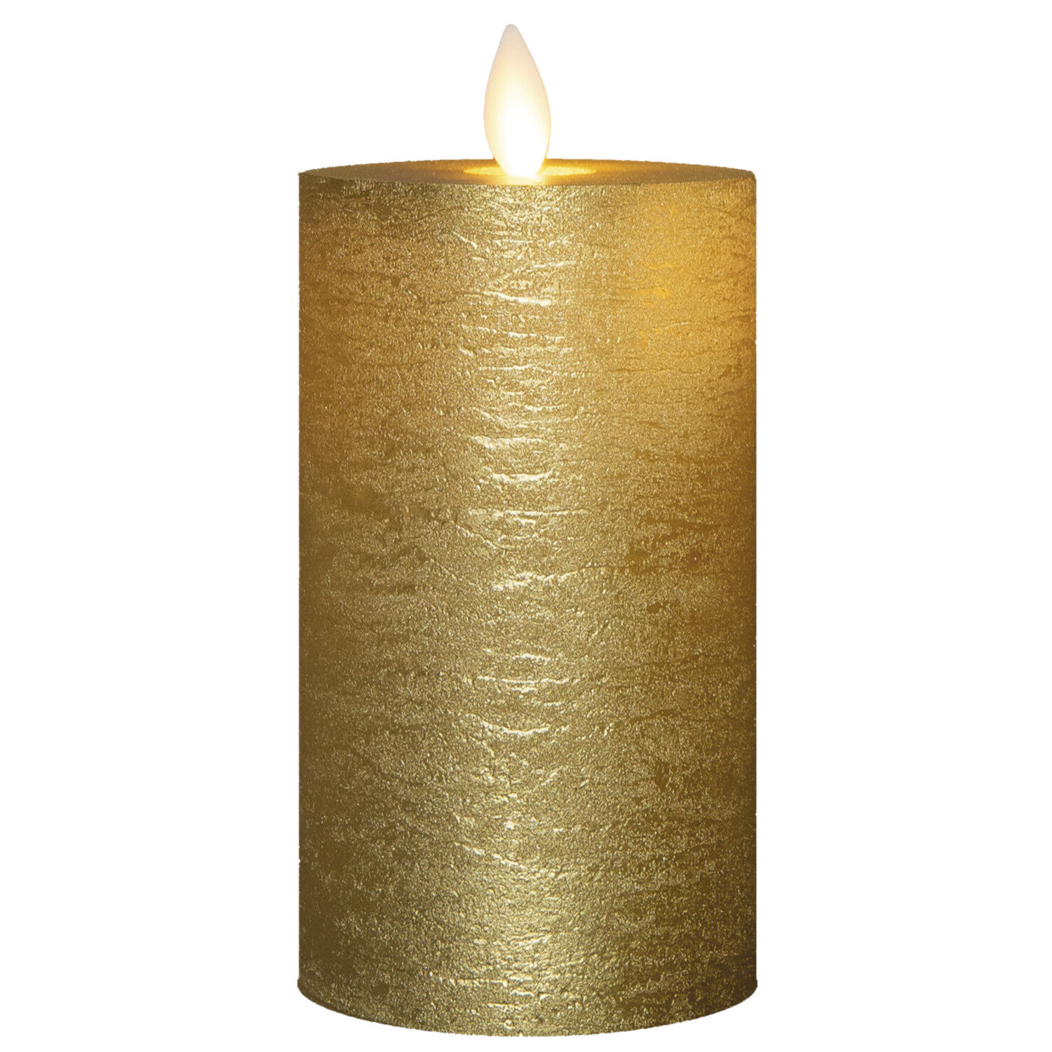Stumpenkerze aus Echtwachs – Gold