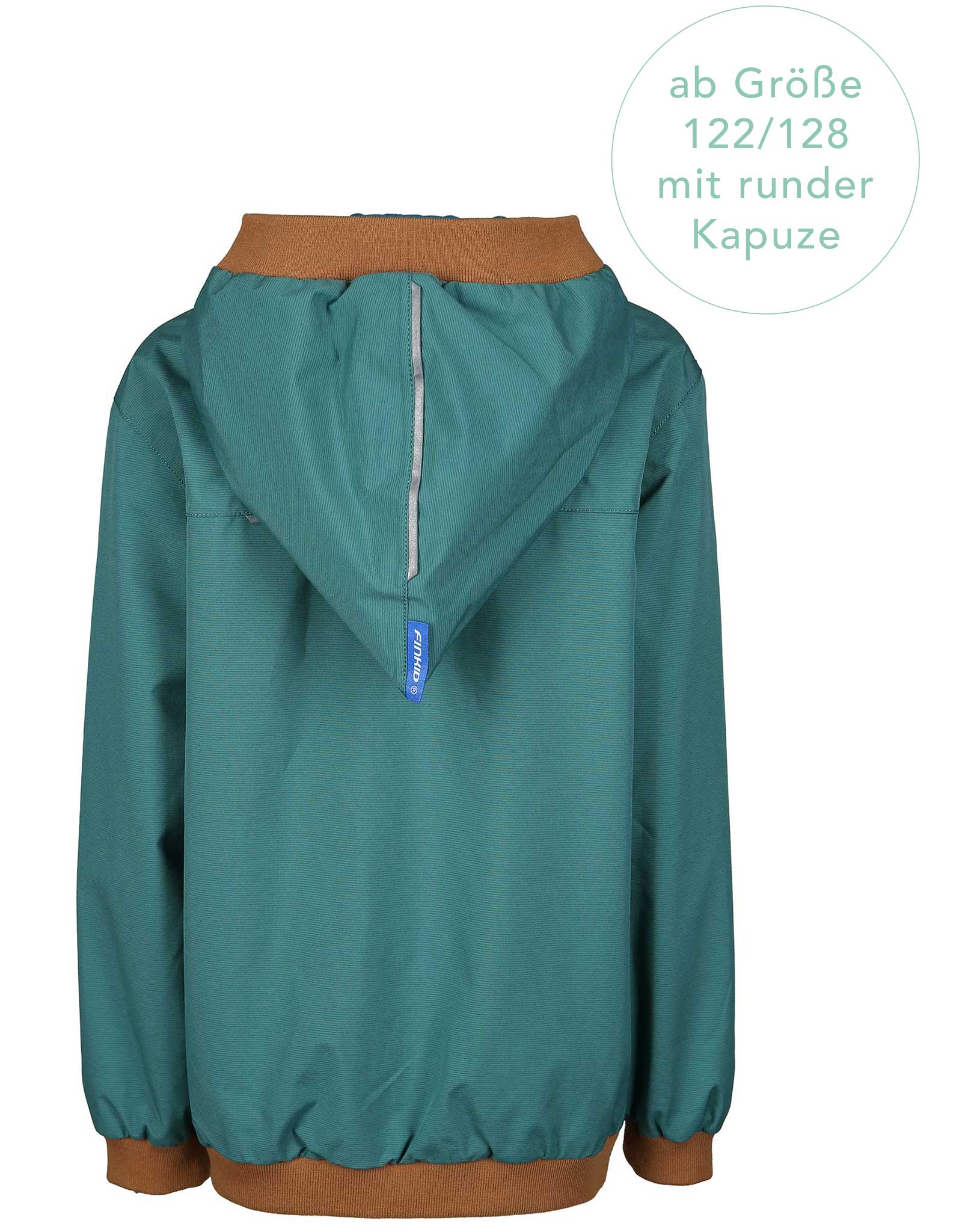 Wende-Regenjacke MUUTUVA in jungle/almond