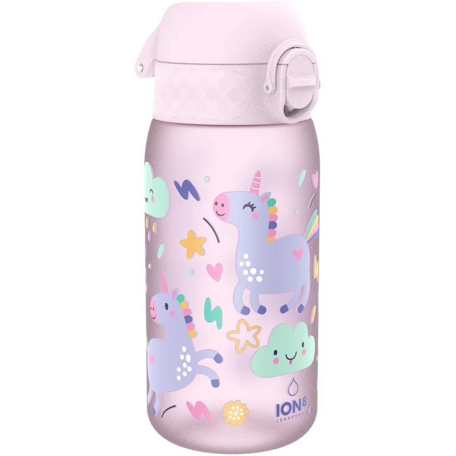 ion8 Kindertrinkflasche auslaufsicher 350 m Einhörner  lila