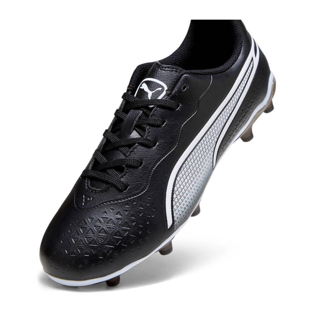 Puma King Match FG/AG junior voetbalschoenen zwart/wit
