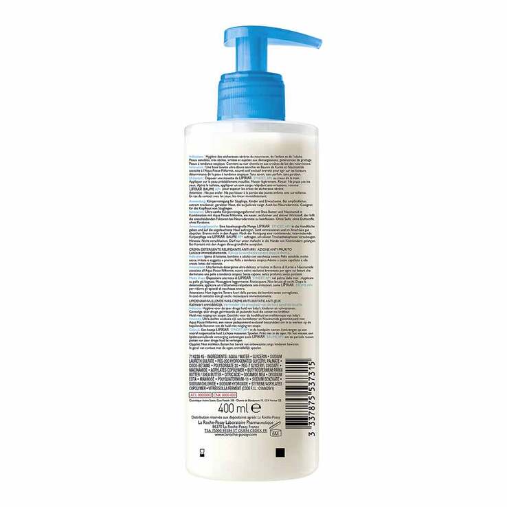 La Roche-Posay Lipikar Syndet AP+ Reinigungs-Cremegel, 400 ml