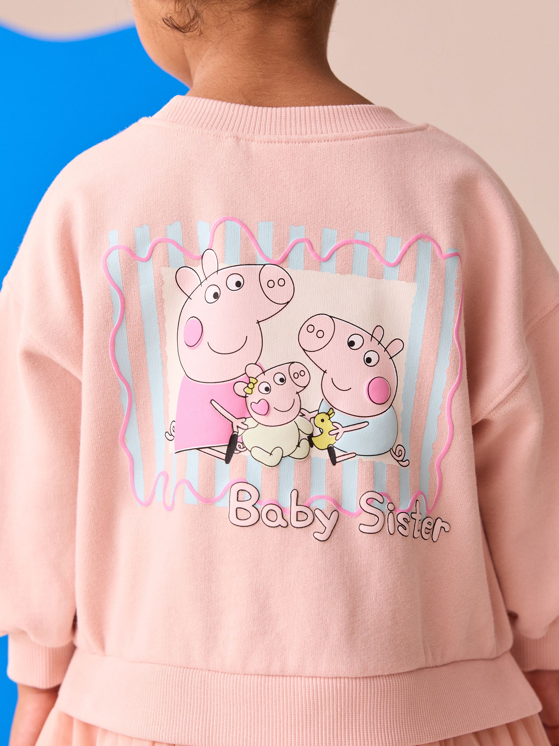Roze - Peppa Pig & Evie Sweat Mesh Jurk (3mnd-7jr)