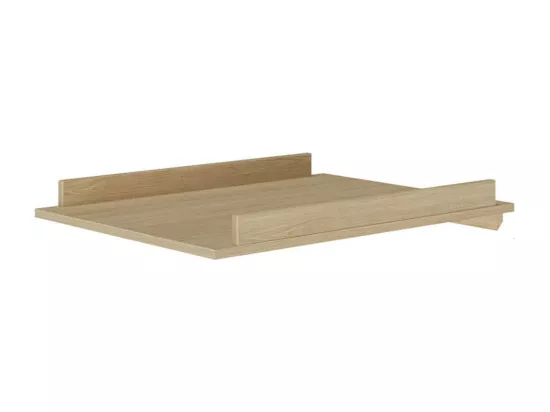 Mini Chambre bébé 70x130 cm panneaux de fibres blanc et bois DIXIE