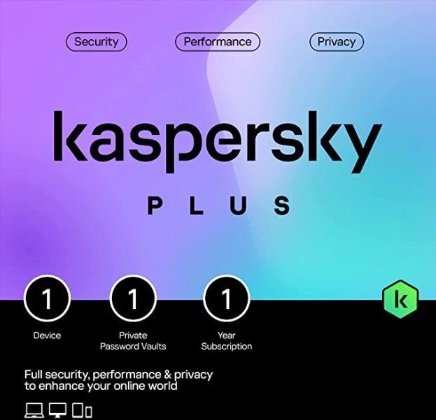 Kaspersky Plus | 1 Installatie | Jaarlicentie | Geschikt voor Windows, Mac & Android | Opvolger van Kaspersky Internet Security