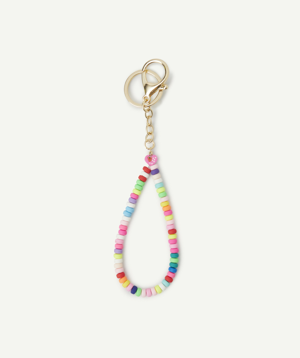 porte-clés fille avec perles colorées