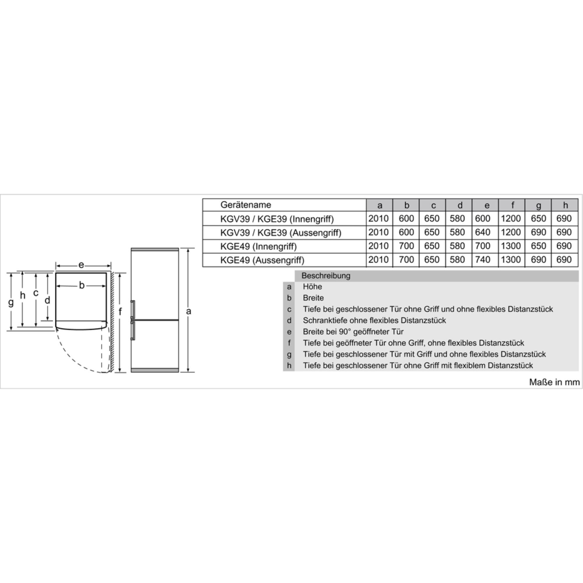 Siemens Kühl-/Gefrierkombination KG39EAICA iQ500