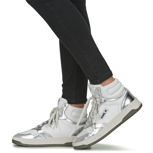 Karl Lagerfeld - KREW KC Kollar Mid Boot Blanco / Plata