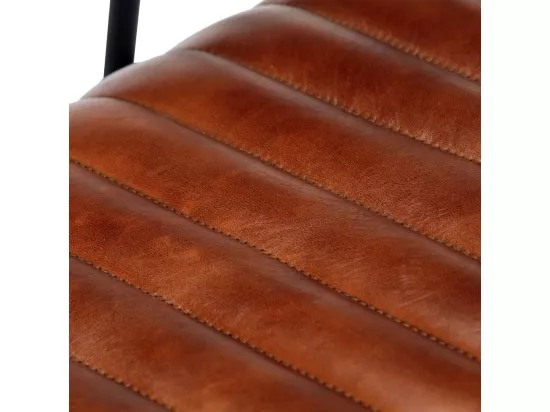 Chaise à bascule Marron Cuir véritable