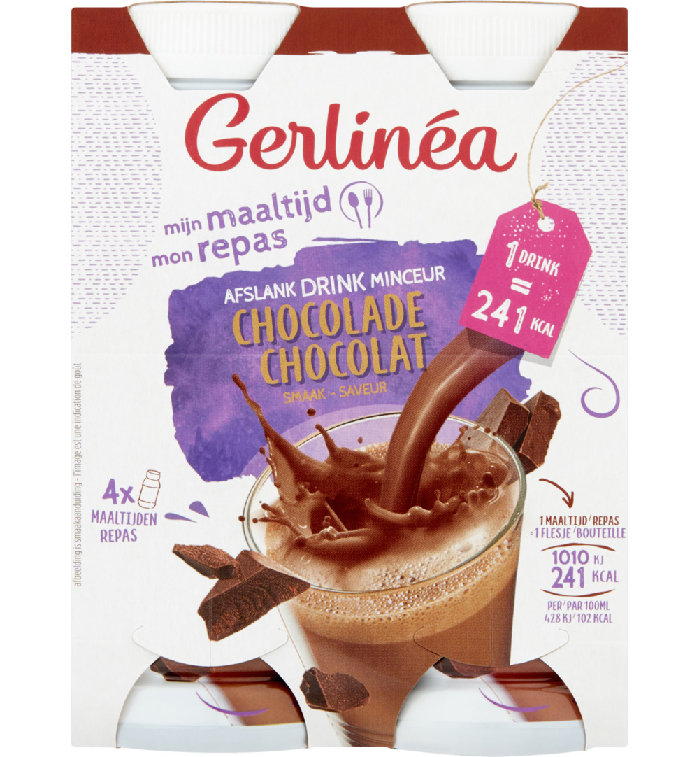 Gerlinéa Afslank Drinkmaaltijd Chocolade smaak 4-pack (4 x 236 ml)