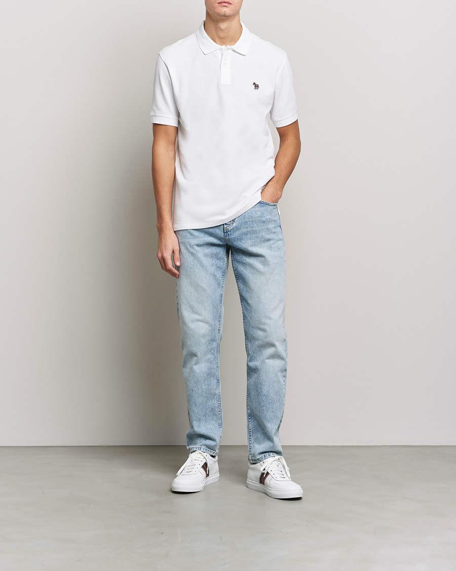 PS Paul Smith Regular Fit Zebra Polo White