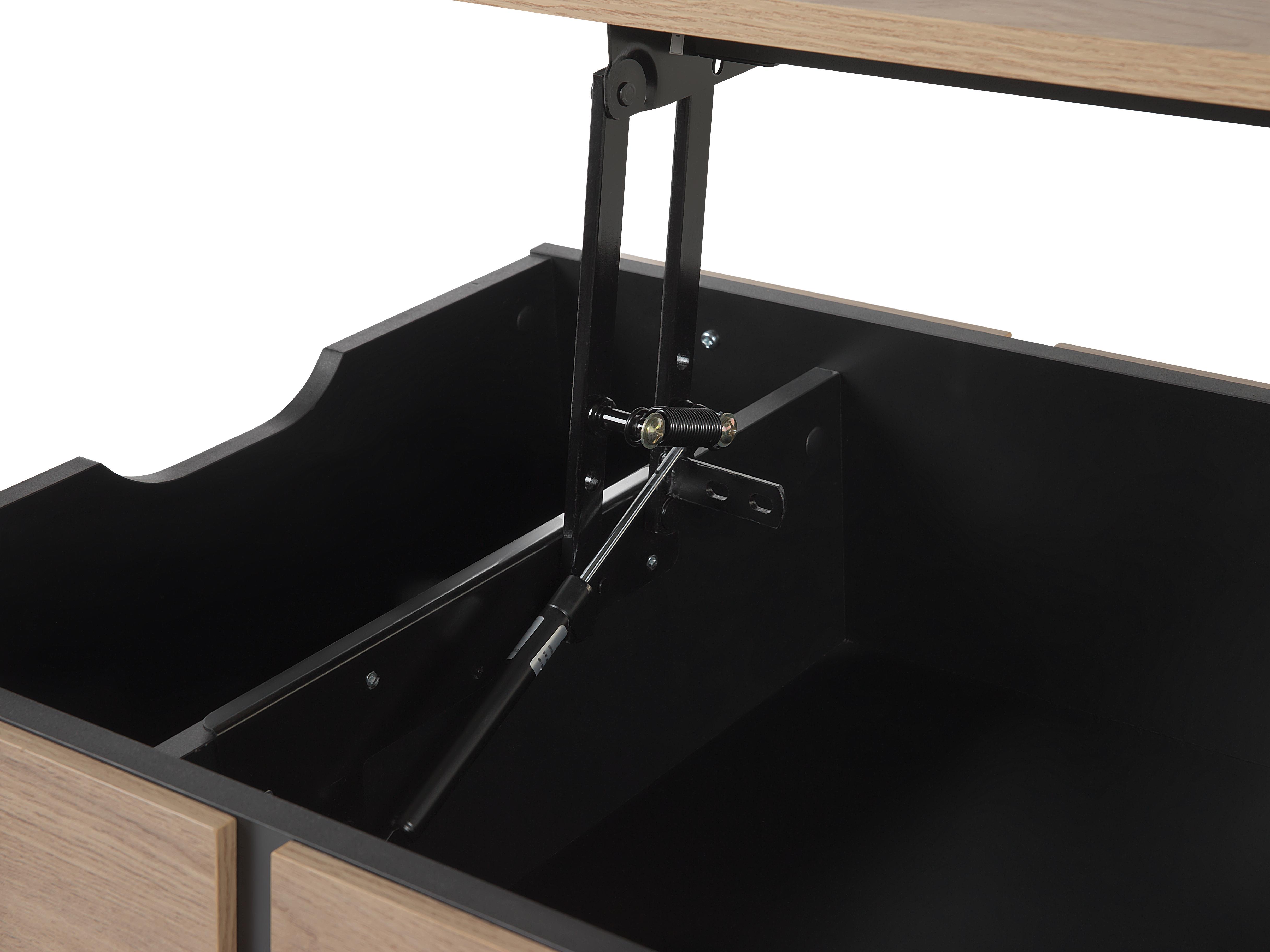 Salontafel BLACKPOOL Bruin/zwart met opbergruimte