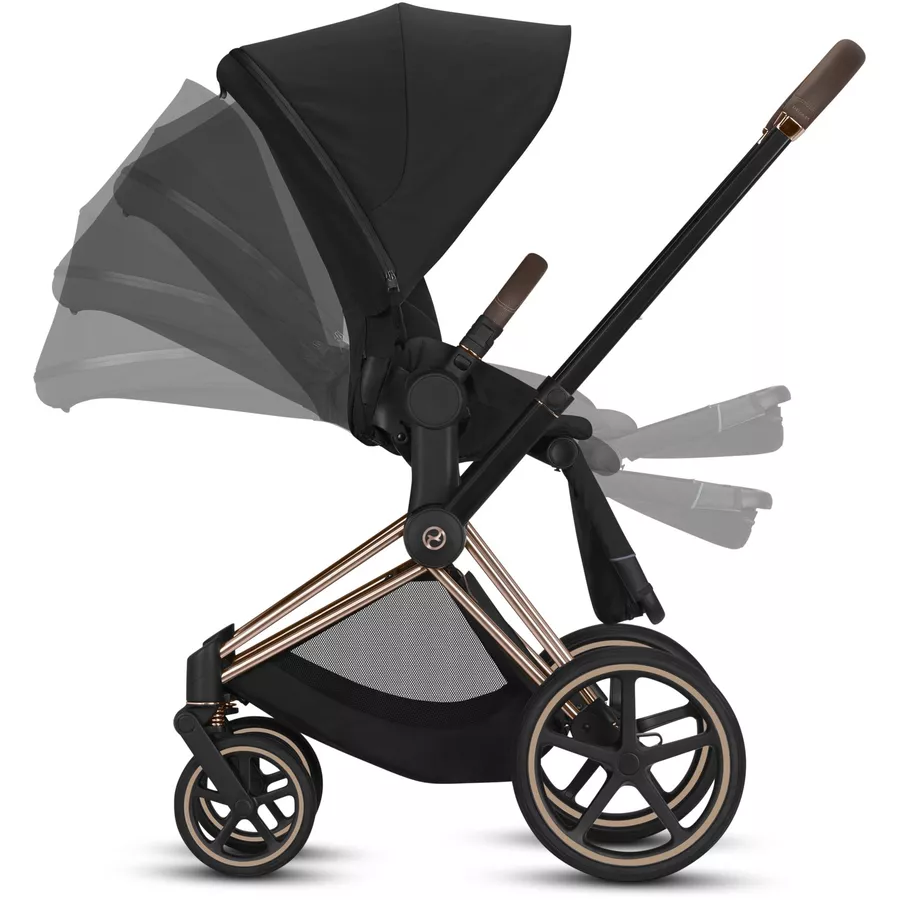 cybex PLATINUM Kombikinderwagen Priam Chrome Brown Nautical Blue