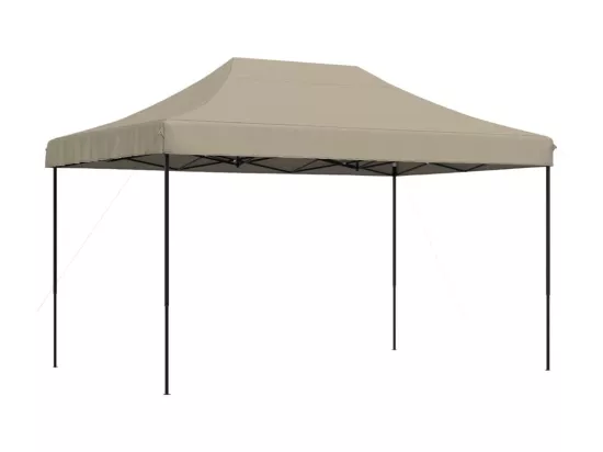 Tente de réception pliable escamotable taupe 440x292x315 cm