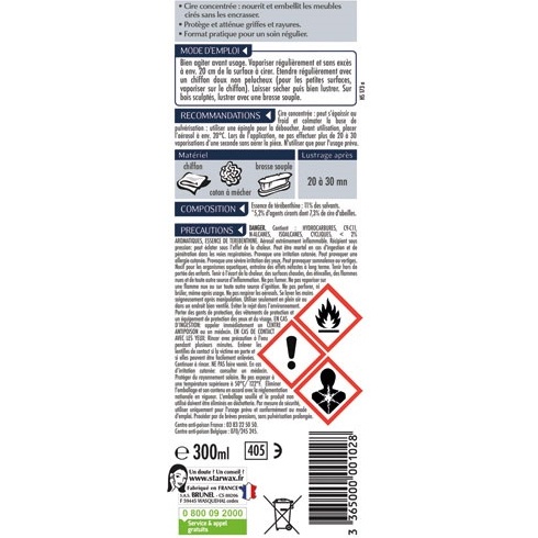 Cire antiquaire aérosol - bois clair - 300 mL