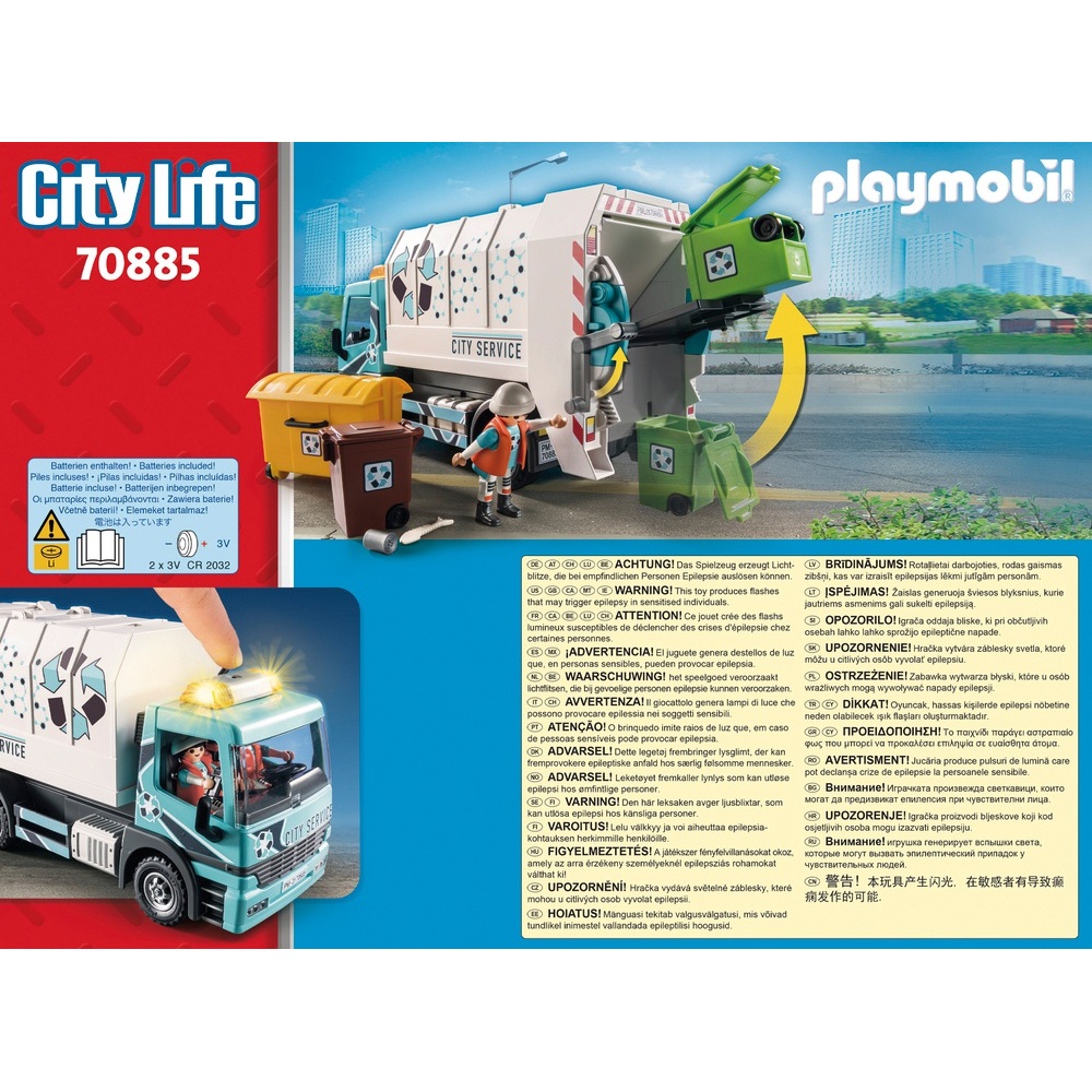 Playmobil City Life 70885 Müllwagen mit Blinklicht