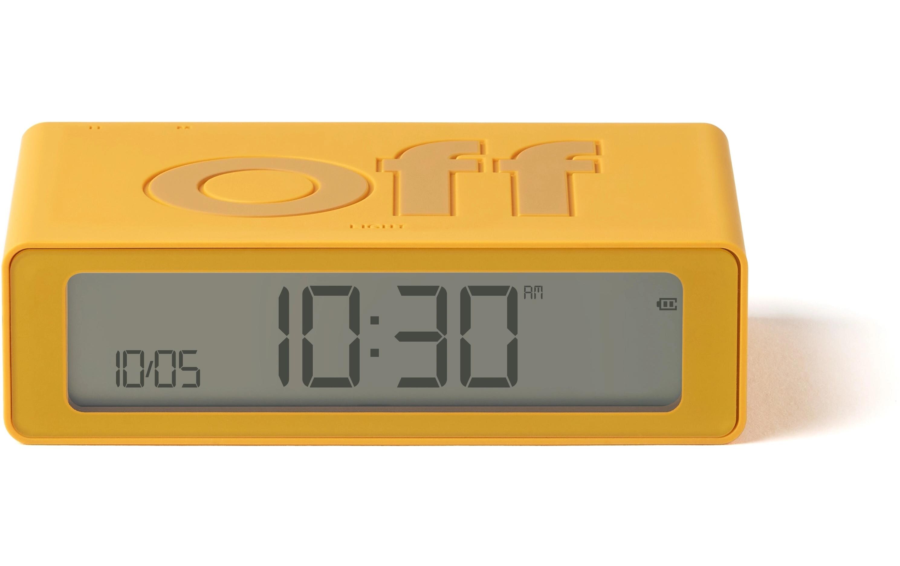 Digitalwecker Flip Mini GelbMini LCD-Wecker mit Umkehrfunktion (On/Off)