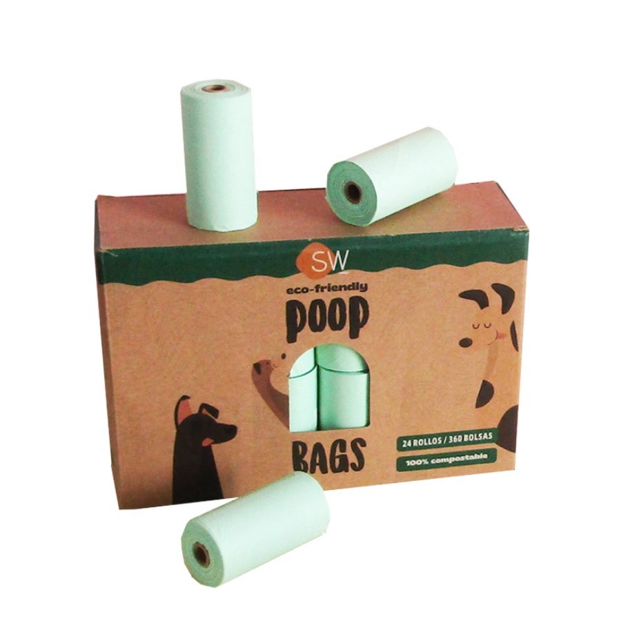 Sacos para fezes 100% compostáveis