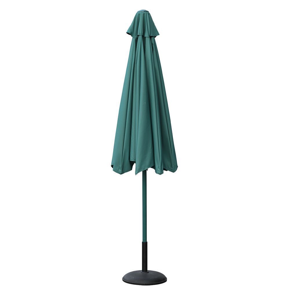 Parasol centré rond Cuba vert Ø300xH250cm